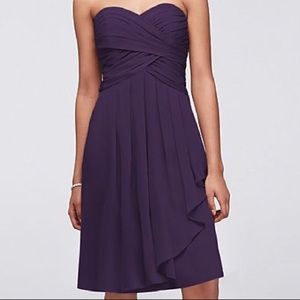 Purple David’s Bridal Bridesmaid Dress